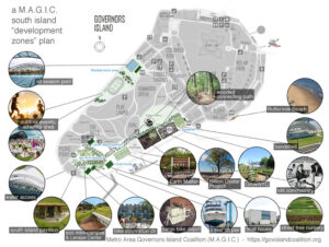 a M.A.G.I.C. plan for the Governors Island “development zones”